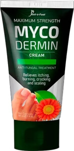 Myco Dermin crema contra la micosis en pies, dedos y uñas Guatemala